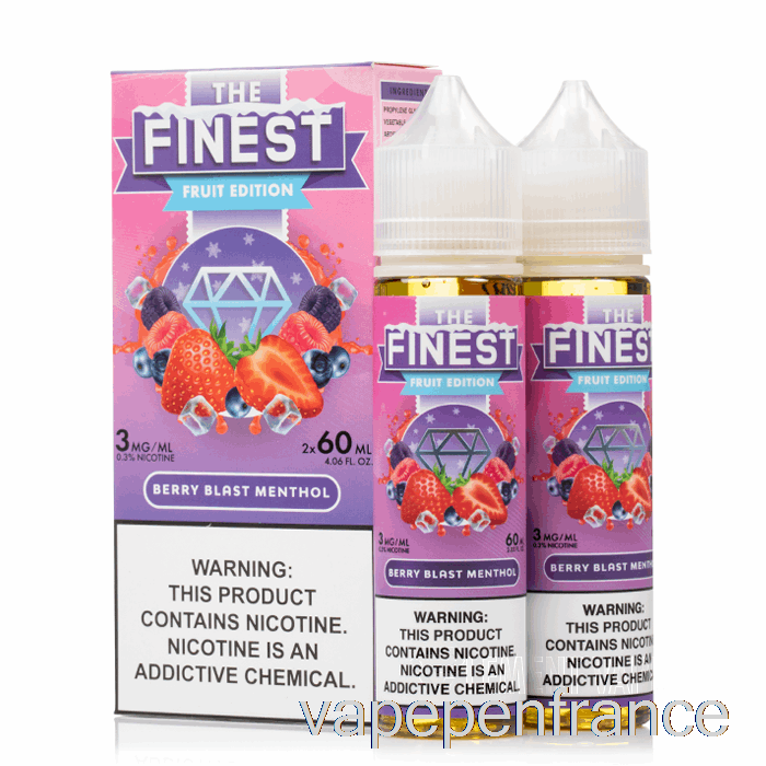 Berry Blast Menthol - La Meilleure édition De Fruits - 120 Ml 0 Mg Stylo Vape